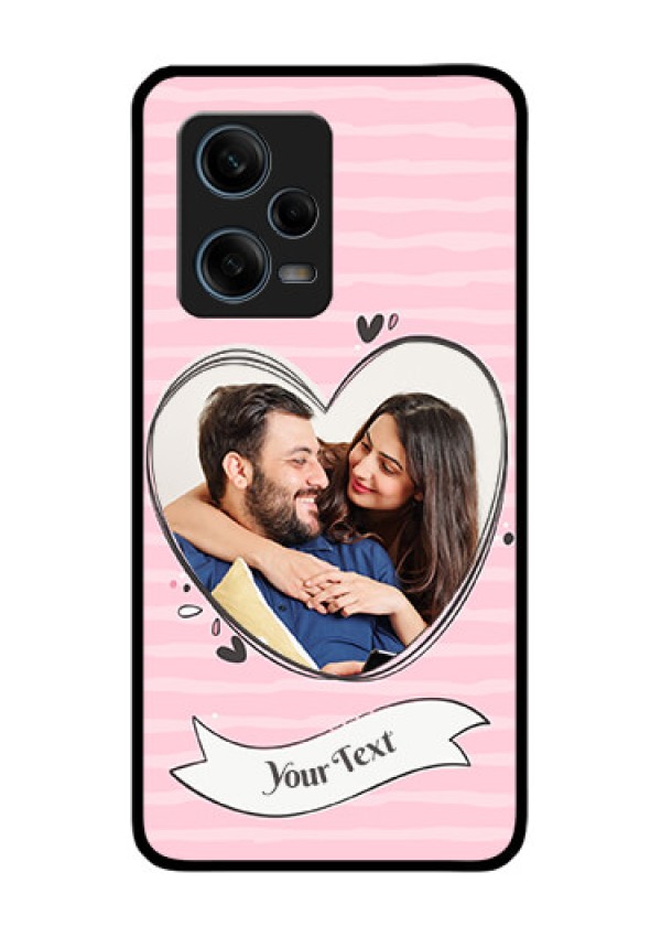 Xiaomi Redmi Note 12 Pro 5G Custom Glass Phone Case - Vintage Heart Design