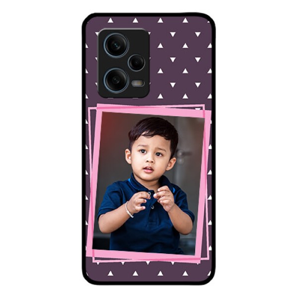 Xiaomi Redmi Note 12 Pro 5G Custom Glass Mobile Case - Triangle Pattern Dotted Design Xiaomi Redmi Note 12 Pro 5G Custom Glass Mobile Case - Triangle Pattern Dotted Design