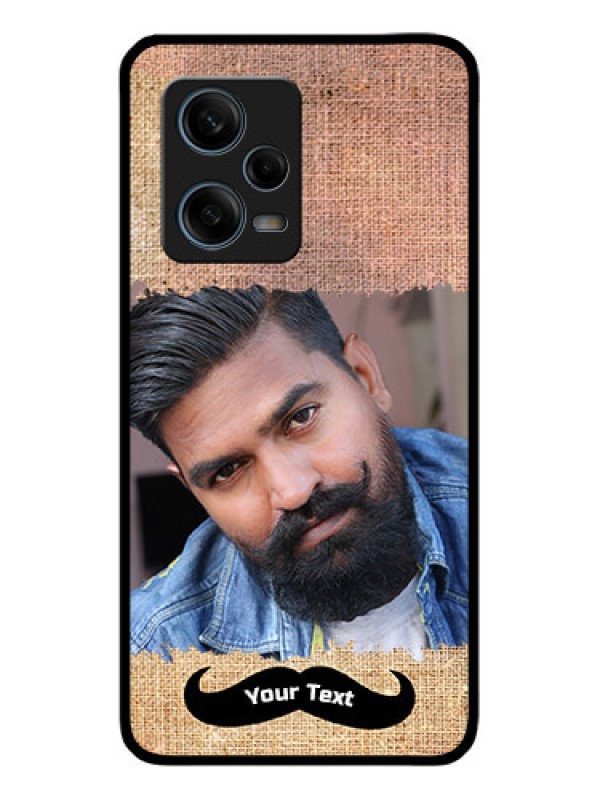 Custom Xiaomi Redmi Note 12 Pro 5G Personalized Glass Phone Case - with Texture Design
