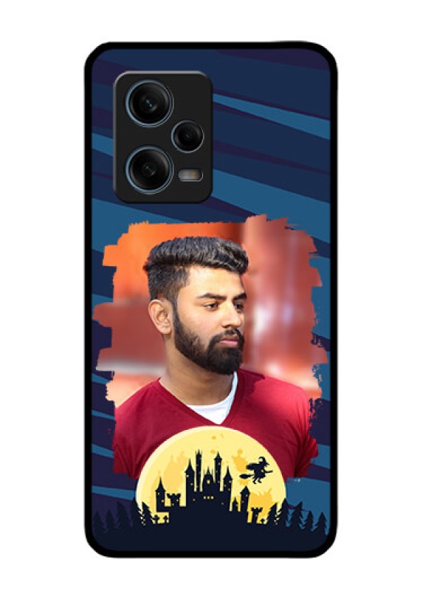 Xiaomi Redmi Note 12 Pro 5G Photo Printing on Glass Case - Halloween Witch Design