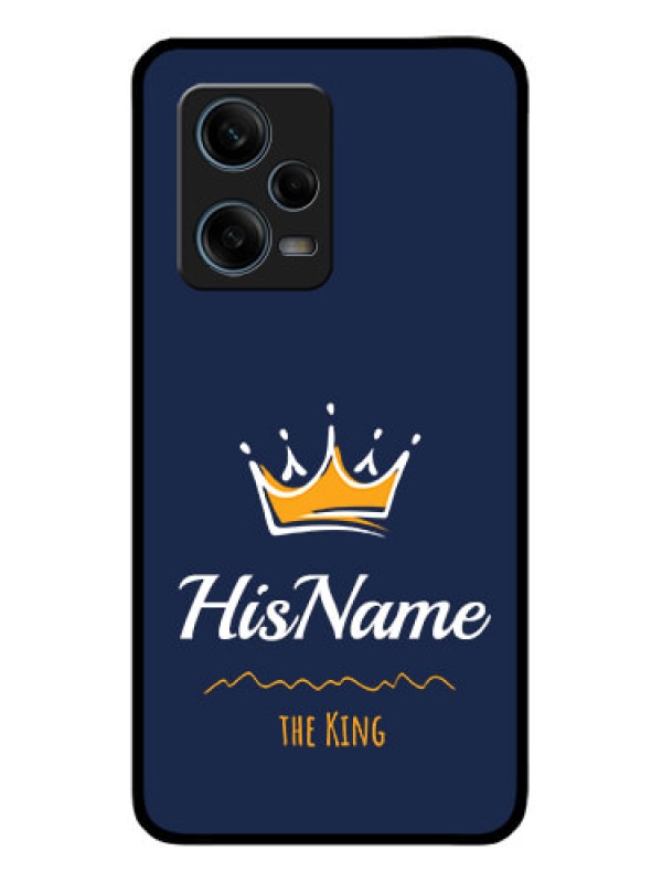 Custom Xiaomi Redmi Note 12 Pro 5G Glass Phone Case King with Name