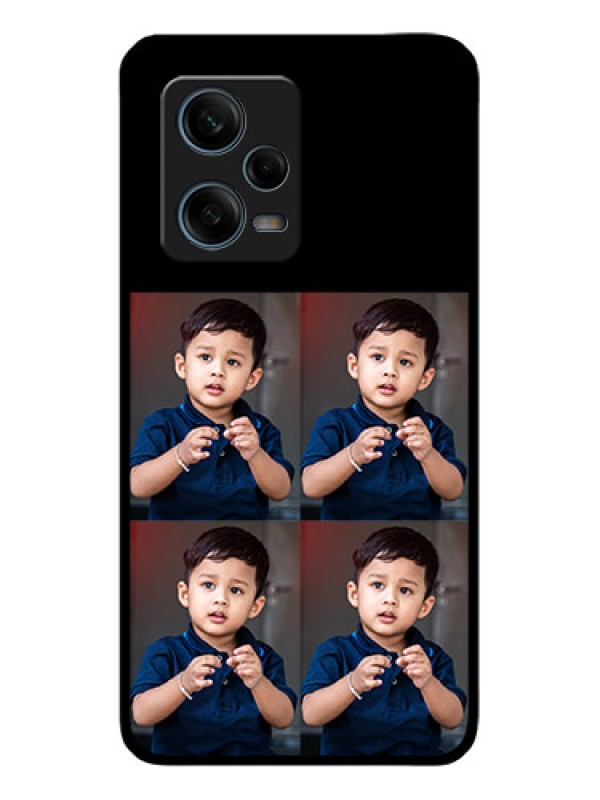 Custom Xiaomi Redmi Note 12 Pro 5G 4 Image Holder on Glass Mobile Cover