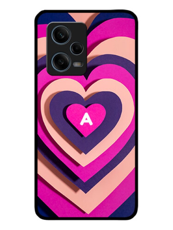 Custom Xiaomi Redmi Note 12 Pro 5G Custom Glass Mobile Case - Cute Heart Pattern Design