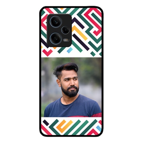 Xiaomi Redmi Note 12 Pro 5G Personalized Glass Phone Case - Colorful Maze Pattern Design Xiaomi Redmi Note 12 Pro 5G Personalized Glass Phone Case - Colorful Maze Pattern Design