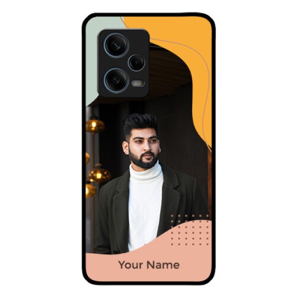 Xiaomi Redmi Note 12 Pro 5G Personalized Glass Phone Case - Tri-coloured overlay design Xiaomi Redmi Note 12 Pro 5G Personalized Glass Phone Case - Tri-coloured overlay design