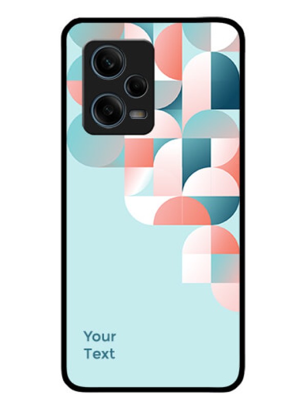 Custom Xiaomi Redmi Note 12 Pro 5G Custom Glass Phone Case - Stylish Semi-circle Pattern Design