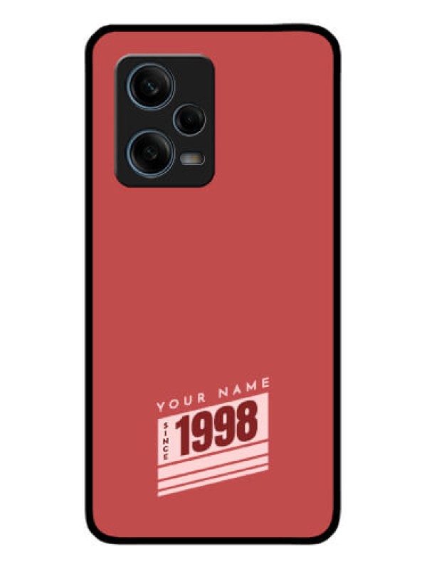 Custom Xiaomi Redmi Note 12 Pro 5G Custom Glass Phone Case - Red custom year of birth Design