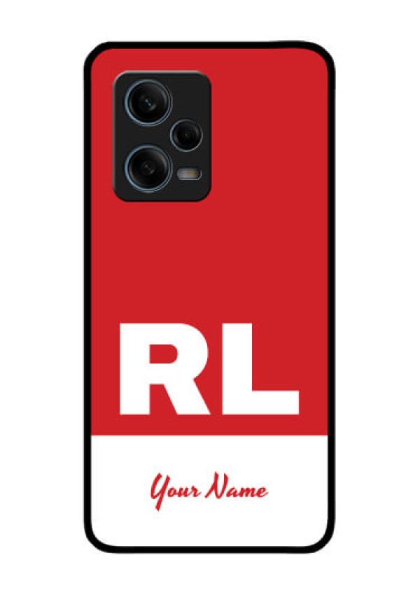 Xiaomi Redmi Note 12 Pro 5G Personalized Glass Phone Case - dual tone custom text Design