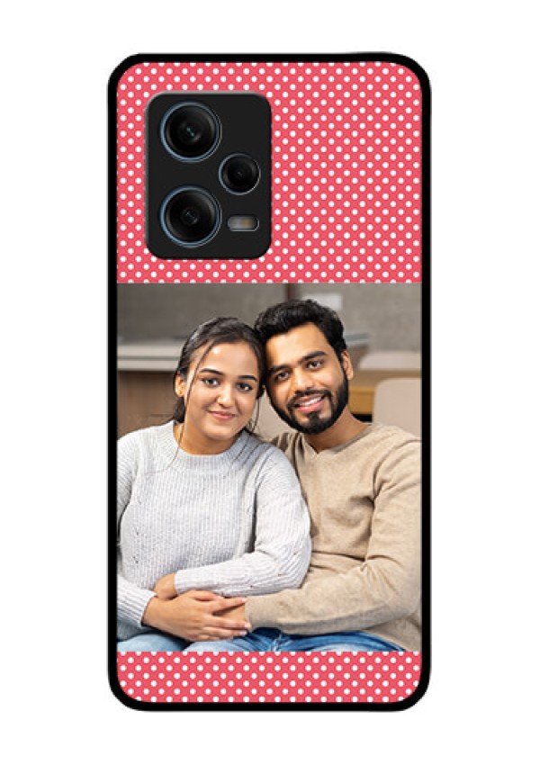 Xiaomi Redmi Note 12 Pro Plus 5G Custom Glass Phone Case - White Dotted Design
