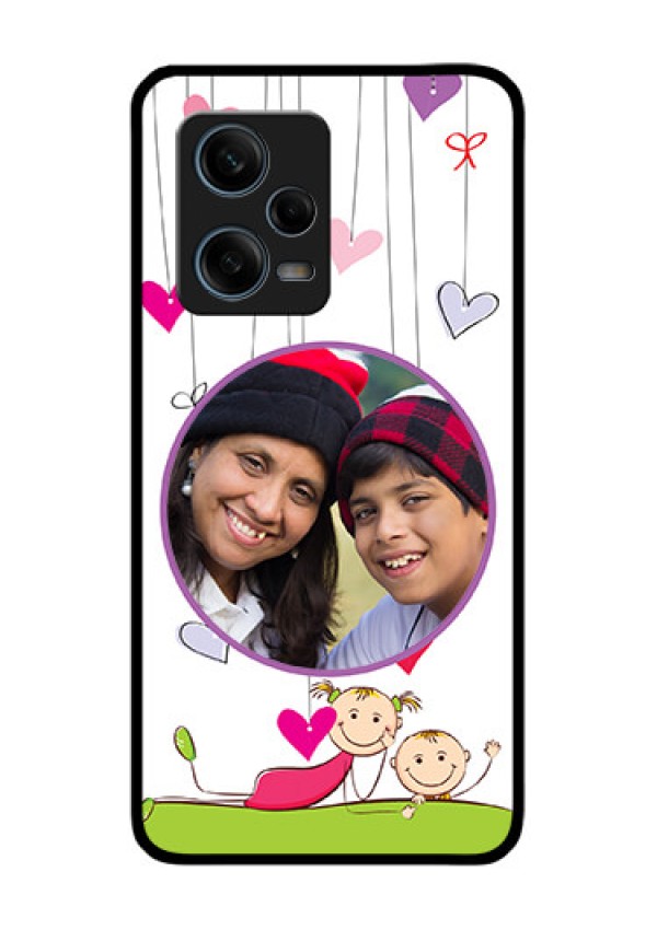 Xiaomi Redmi Note 12 Pro Plus 5G Photo Printing on Glass Case - Cute Kids Phone Case Design