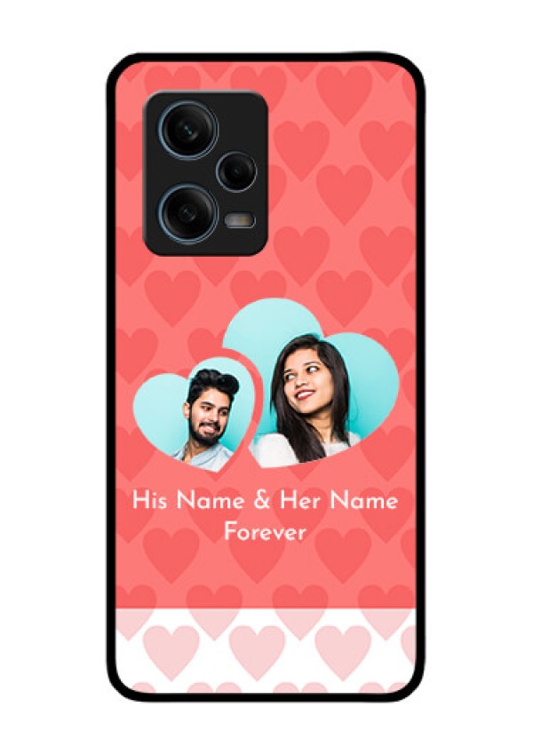 Xiaomi Redmi Note 12 Pro Plus 5G Personalized Glass Phone Case - Couple Pic Upload Design