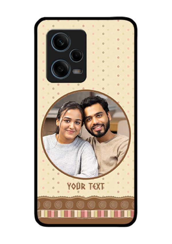 Xiaomi Redmi Note 12 Pro Plus 5G Custom Glass Mobile Case - Brown Dotted Mobile Case Design