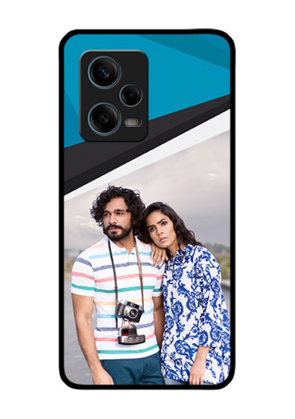Xiaomi Redmi Note 12 Pro Plus 5G Photo Printing on Glass Case - Simple Pattern Photo Upload Design