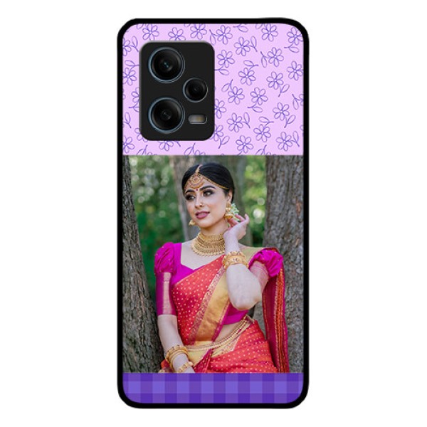 Xiaomi Redmi Note 12 Pro Plus 5G Custom Glass Phone Case - Purple Floral Design Xiaomi Redmi Note 12 Pro Plus 5G Custom Glass Phone Case - Purple Floral Design