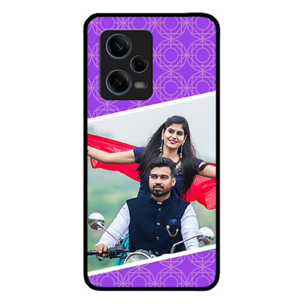 Xiaomi Redmi Note 12 Pro Plus 5G Custom Glass Phone Case - Violet Pattern Design Xiaomi Redmi Note 12 Pro Plus 5G Custom Glass Phone Case - Violet Pattern Design