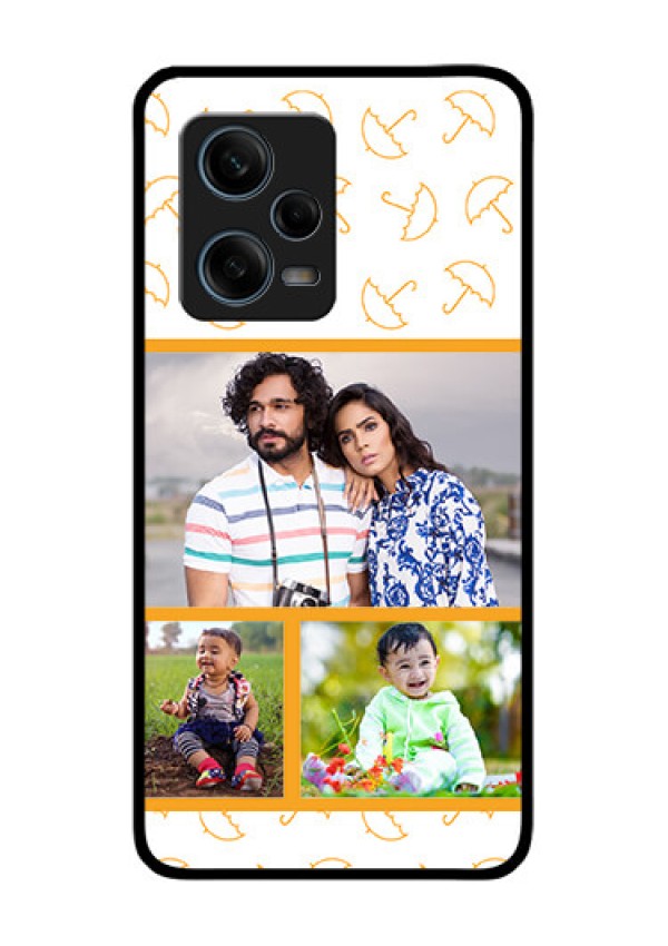 Xiaomi Redmi Note 12 Pro Plus 5G Custom Glass Mobile Case - Yellow Pattern Design