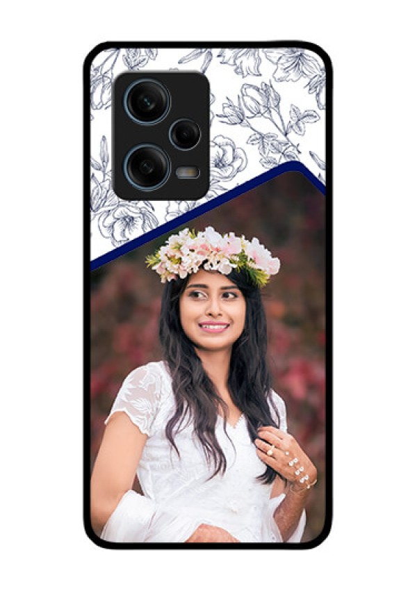 Xiaomi Redmi Note 12 Pro Plus 5G Personalized Glass Phone Case - Premium Floral Design
