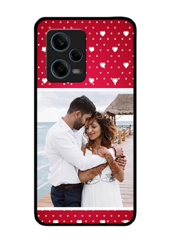 Xiaomi Redmi Note 12 Pro Plus 5G Photo Printing on Glass Case - Hearts Mobile Case Design