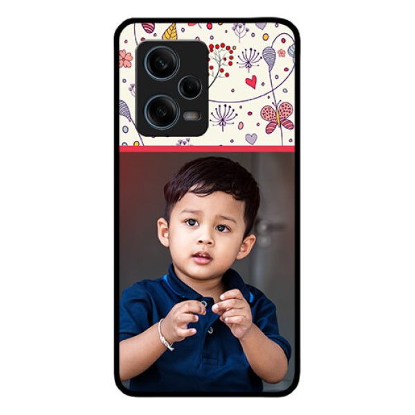 Xiaomi Redmi Note 12 Pro Plus 5G Custom Glass Mobile Case - Premium Floral Design