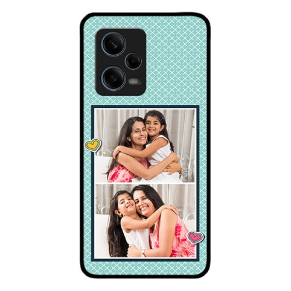 Xiaomi Redmi Note 12 Pro Plus 5G Custom Glass Phone Case - 2 Image Holder with Pattern Design Xiaomi Redmi Note 12 Pro Plus 5G Custom Glass Phone Case - 2 Image Holder with Pattern Design