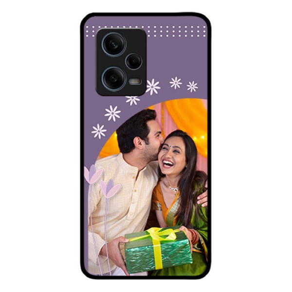 Xiaomi Redmi Note 12 Pro Plus 5G Custom Glass Mobile Case - Lavender flowers design