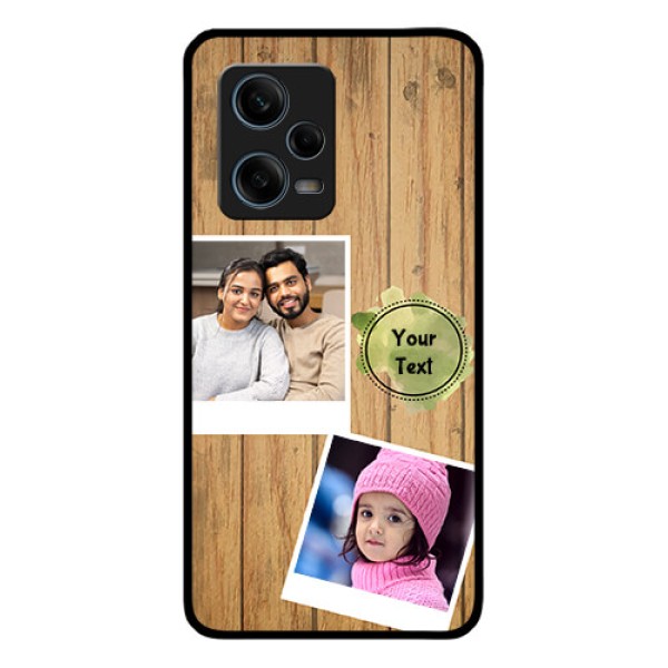 Xiaomi Redmi Note 12 Pro Plus 5G Custom Glass Phone Case - Wooden Texture Design