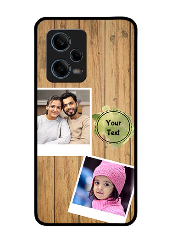 Xiaomi Redmi Note 12 Pro Plus 5G Custom Glass Phone Case - Wooden Texture Design