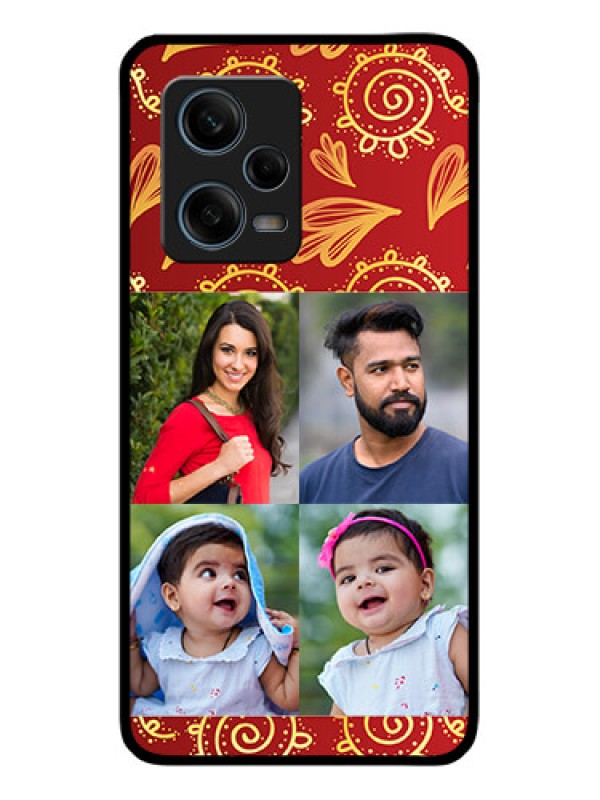 Custom Xiaomi Redmi Note 12 Pro Plus 5G Photo Printing on Glass Case - 4 Image Traditional Design