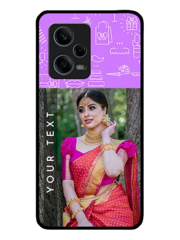 Custom Xiaomi Redmi Note 12 Pro Plus 5G Custom Glass Mobile Case - Birthday Icons Design