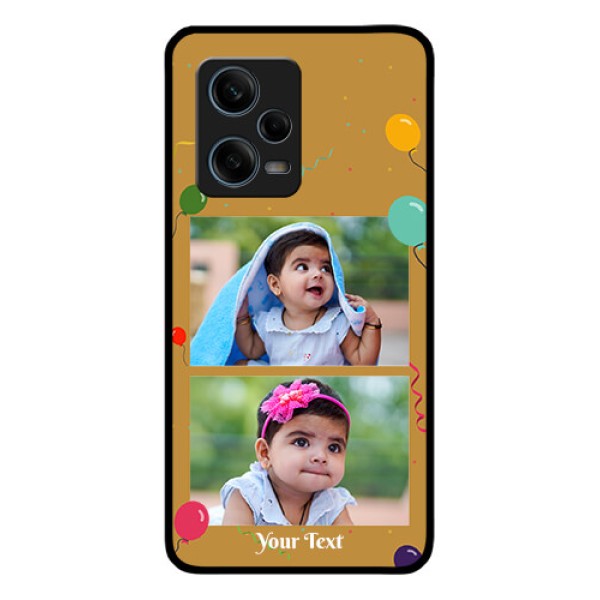 Xiaomi Redmi Note 12 Pro Plus 5G Personalized Glass Phone Case - Image Holder with Birthday Celebrations Design