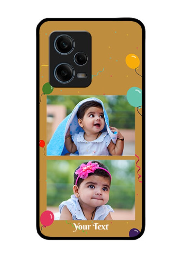 Xiaomi Redmi Note 12 Pro Plus 5G Personalized Glass Phone Case - Image Holder with Birthday Celebrations Design