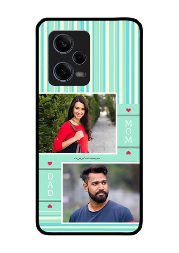 Xiaomi Redmi Note 12 Pro Plus 5G Custom Glass Phone Case - Mom & Dad Pic Design