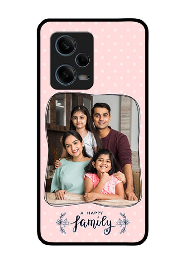 Xiaomi Redmi Note 12 Pro Plus 5G Custom Glass Phone Case - Family with Dots Design