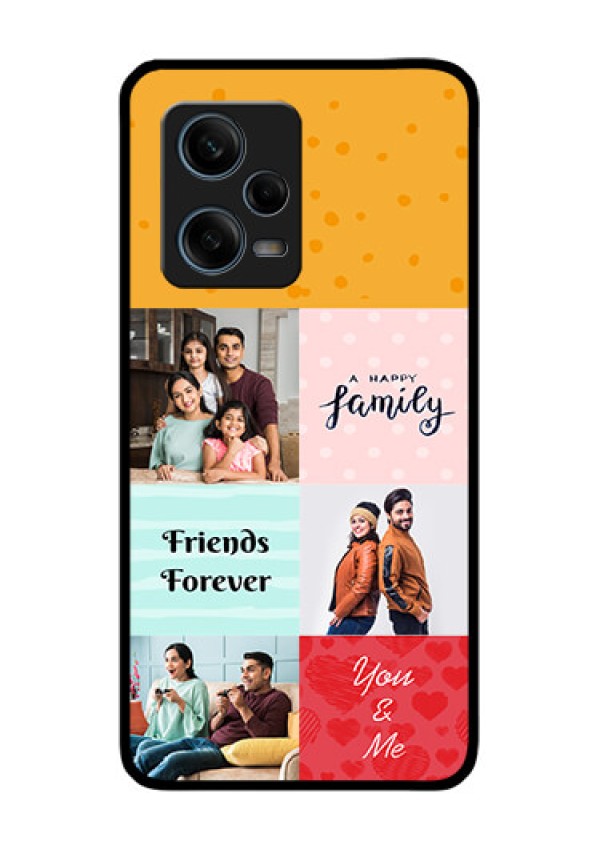 Xiaomi Redmi Note 12 Pro Plus 5G Personalized Glass Phone Case - Images with Quotes Design