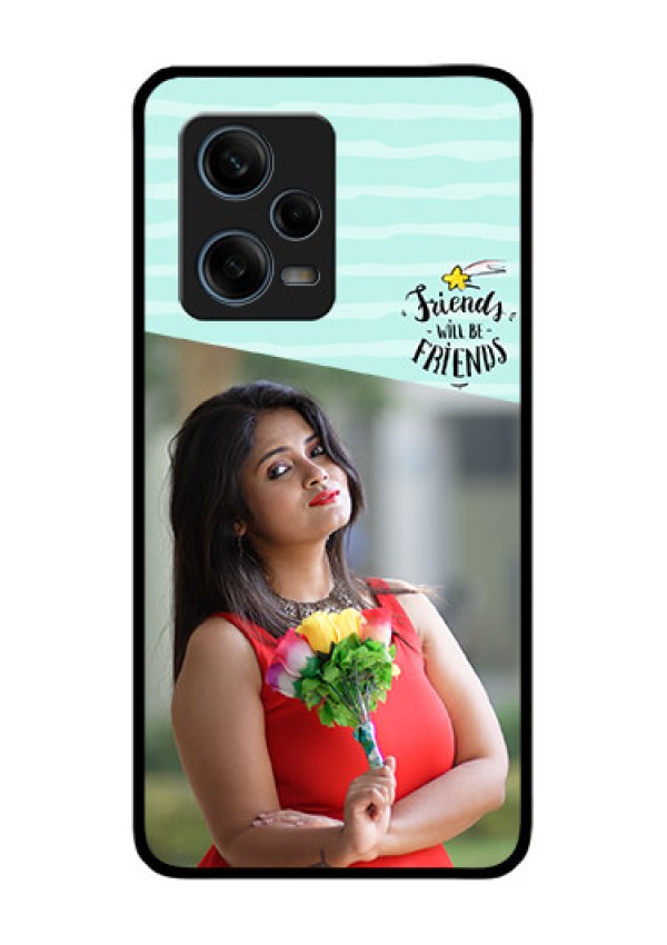 Xiaomi Redmi Note 12 Pro Plus 5G Custom Glass Phone Case - Friends Picture Icon Design