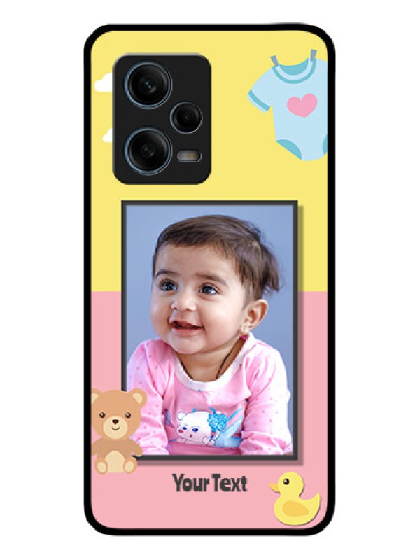 Custom Xiaomi Redmi Note 12 Pro Plus 5G Photo Printing on Glass Case - Kids 2 Color Design