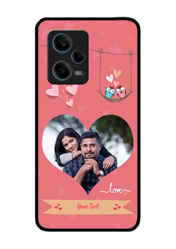 Xiaomi Redmi Note 12 Pro Plus 5G Personalized Glass Phone Case - Peach Color Love Design