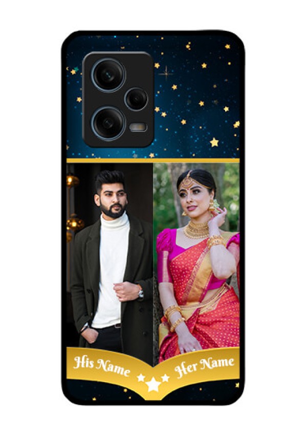 Xiaomi Redmi Note 12 Pro Plus 5G Custom Glass Phone Case - Galaxy Stars Backdrop Design