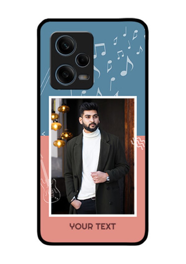 Xiaomi Redmi Note 12 Pro Plus 5G Photo Printing on Glass Case - with Color Musical Note Design