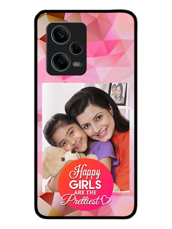 Custom Xiaomi Redmi Note 12 Pro Plus 5G Photo Printing on Glass Case - Abstract Triangle Design