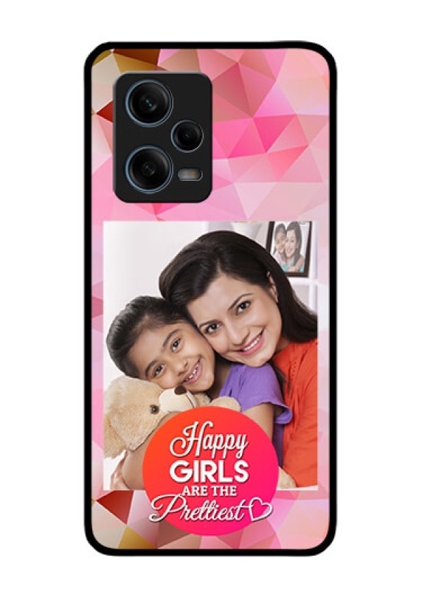 Xiaomi Redmi Note 12 Pro Plus 5G Photo Printing on Glass Case - Abstract Triangle Design