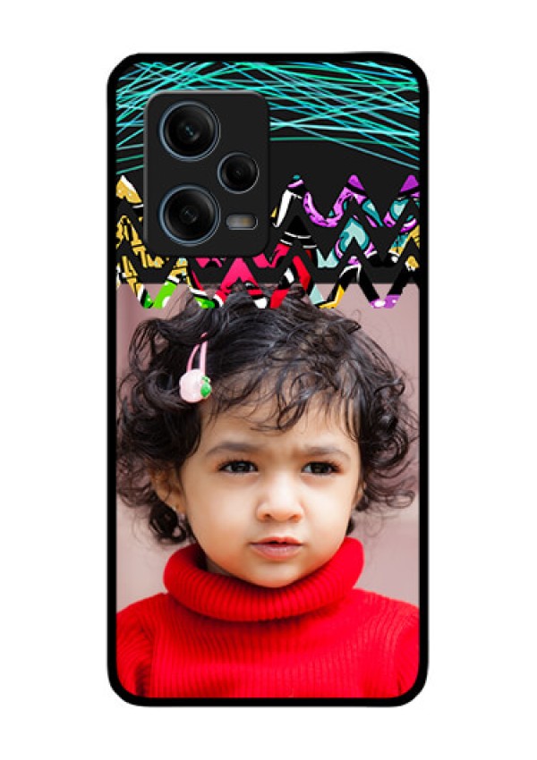 Xiaomi Redmi Note 12 Pro Plus 5G Personalized Glass Phone Case - Neon Abstract Design