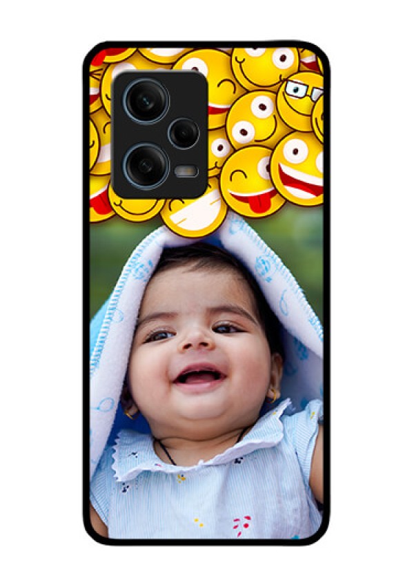 Xiaomi Redmi Note 12 Pro Plus 5G Custom Glass Mobile Case - with Smiley Emoji Design