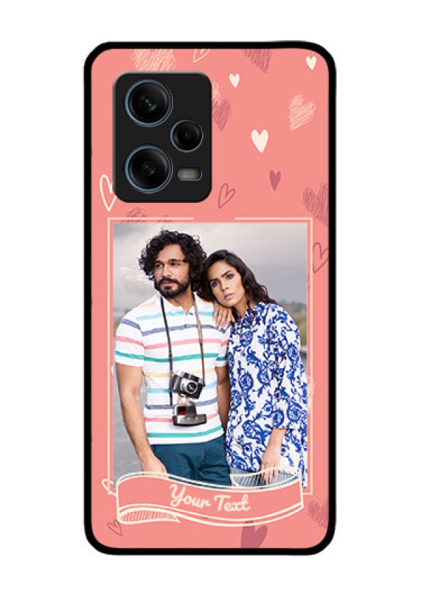 Xiaomi Redmi Note 12 Pro Plus 5G Custom Glass Phone Case - Love doodle art Design