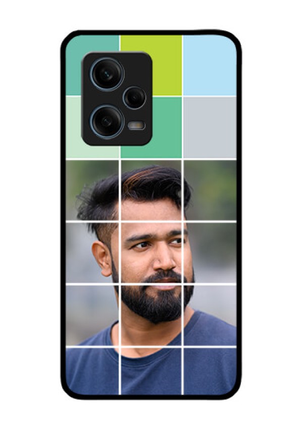 Xiaomi Redmi Note 12 Pro Plus 5G Photo Printing on Glass Case - with white box pattern