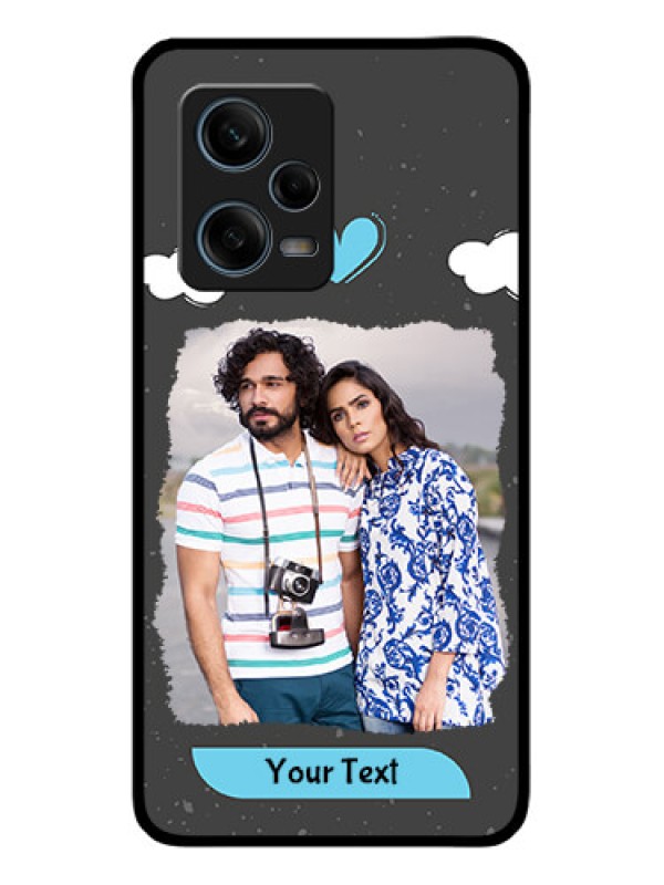 Custom Xiaomi Redmi Note 12 Pro Plus 5G Custom Glass Phone Case - Splashes with love doodles Design