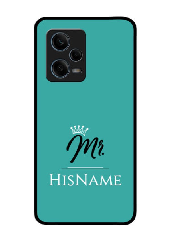 Xiaomi Redmi Note 12 Pro Plus 5G Custom Glass Phone Case Mr with Name