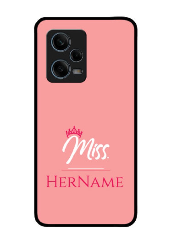 Xiaomi Redmi Note 12 Pro Plus 5G Custom Glass Phone Case Mrs with Name