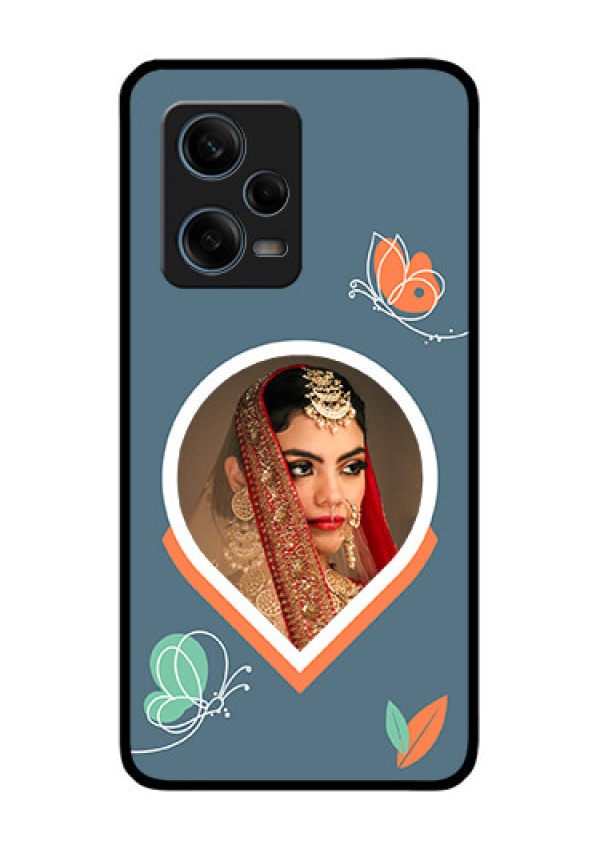 Xiaomi Redmi Note 12 Pro Plus 5G Custom Glass Mobile Case - Droplet Butterflies Design
