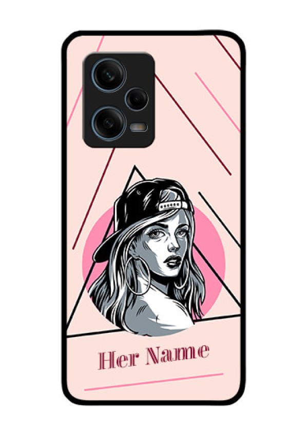 Xiaomi Redmi Note 12 Pro Plus 5G Personalized Glass Phone Case - Rockstar Girl Design
